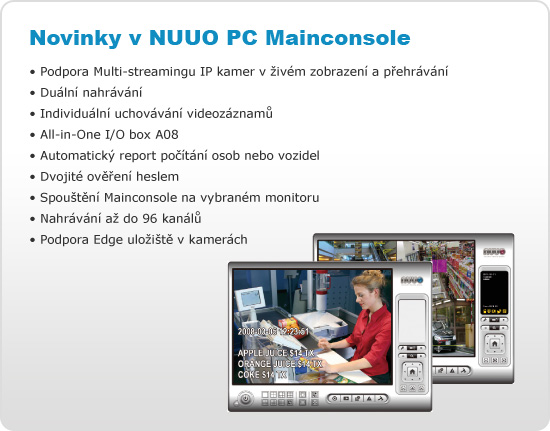 Novinky v NUUO PC Mainconsole